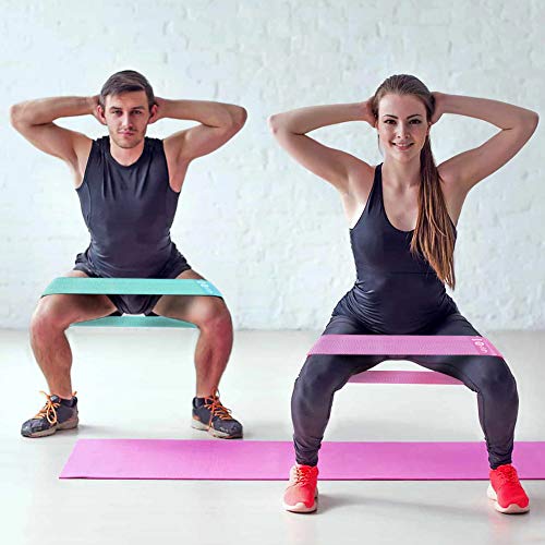 Te-Rich Bandas Elásticas para Fitness Banda de Resistencia Ideal para Pilates,Yoga,Rehabilitación,Entrenamiento de Fuerza y Flexibilidad,Quemar Grasa rápidamente,Moldear Piernas y Caderas
