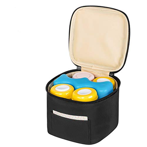 Teamoy Bolso Isotérmica para Biberón, Bolsa para Refrigeramiento de Leche Materna para bloque de frío y 4 biberones de 150 ml, Negro
