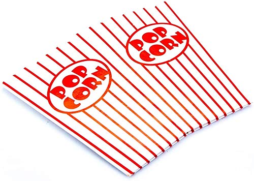 Tebery 48 Pcs Cine pequeñas Cajas de Palomitas de maíz – Papel Cajas de Palomitas de Rayas Rojo y Blanco miden: 16 x 10 x 7 cm