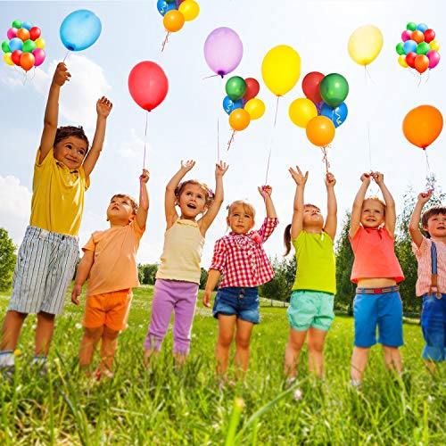 TedGem 100 Piezas Multicolores Globos con bomba de Decoracion de Fiesta pare 100 Globos de Fiesta de Colores Diversos,coloridos globos