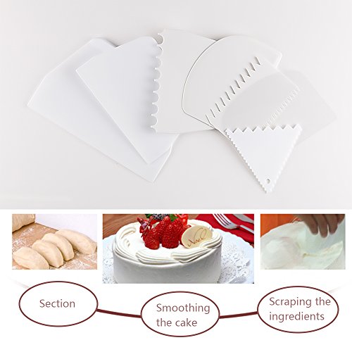 Teenitor rascador para tartas, 7 piezas rascador para glaseado de tartas, espátula para glaseado de tartas, juego de herramientas