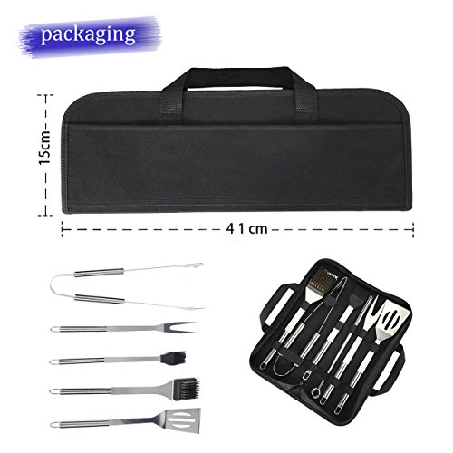 TEENO Utensilios Barbacoa, Barbacoa Parrilla Herramientas Acero Inoxidable Kit Barbacoa