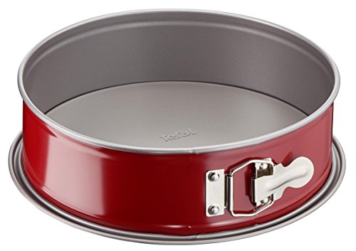 Tefal Delibake Molde Desmontable Redondo 23 cm, 18/10 Steel, Rojo