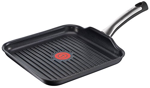 Tefal E440408 Sartén Grill Talent Pro E4404085 26X26cm, Inducción, Metal, Negro, 26 cm