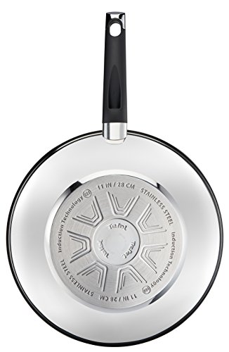 Tefal E8241914 - Wok, Acero Inoxidable, Plata, 28 cm