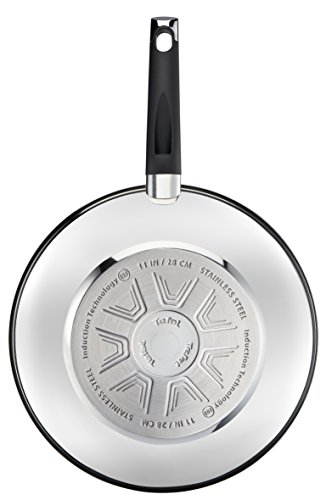 Tefal E8241914 - Wok, Acero Inoxidable, Plata, 28 cm