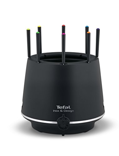 Tefal EF256812 Fondue INOX & Design con Pared Aislante, 8 Tenedores, Apta para lavavajillas y Segura Que lo Hace Todo Incluye la innovadora tecnología Thermo-Respect