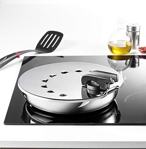 Tefal Ingenio Preference L9409042 - Set de sartenes 22/26 cm y mango, exterior acero inoxidable, thermo-spot, apto tipo de fuegos y inducción, apto para horno, antiadherente titanium