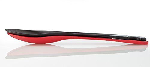 Tefal K2060614 - Pinzas de ensalada, plástico, negro/rojo