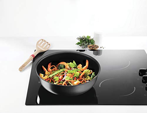Tefal L6501903, Ingenio Estufa Expertise Wok + 1 Mango, Negro, 28 cm