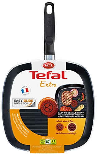 Tefal Sartén Extra, Aluminio, Negro, 26 cm
