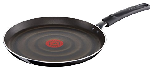 Tefal So Intensive D50310 Sartén para Crepes Alrededor - Cacerola (Alrededor, Sartén para Crepes, Negro, Fuerza de Titanio, 175 °C, Thermo-Spot)