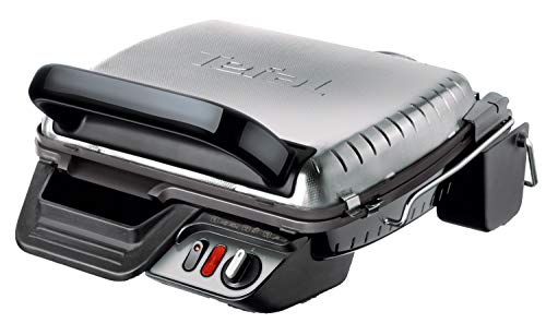 Tefal Ultra Compact 600 Comfort GC3060 Parrilla Eléctrica De Doble Cara, 2000 W, Acero Inoxidable/Aluminio, Plateado/Negro