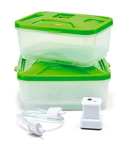 Tefal Vacupack Canister XA258010 - Kit Conservación para envasado al vacío de plástico compatible con vacupack plus, 17 x 16 x 15 cm, conserva tus alimentos durante más tiempo frescos