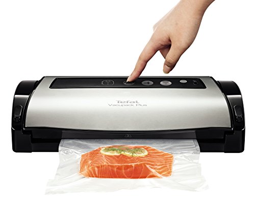 Tefal Vacupack Plus Envasadoras al vacío, 130 W, Acero Inoxidable, Gris