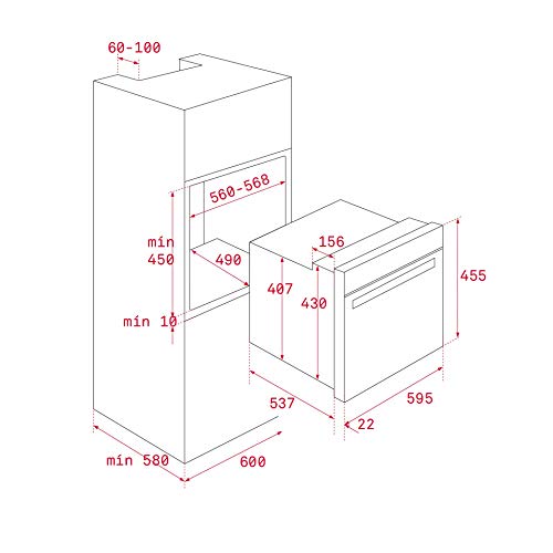 Teka HBC 535 - Horno (Medio, Horno eléctrico, 48 L, 2593 W, 48 L, 1400 W)