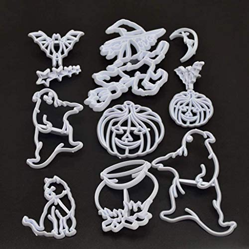 Tema de Halloween - 11Pcs de la torta del molde de la galleta de la pasta de azúcar del cortador herramienta de la decoración DOISLL