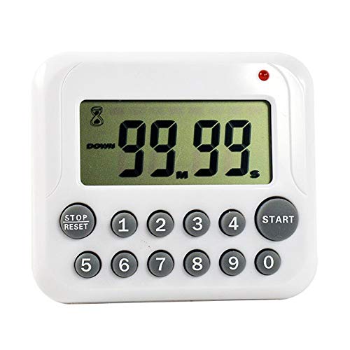 Temporizador digital de cocina de 4 canales para cocinar juegos de repostería, deportes, oficina, cuenta atrás magnética, temporizador de cocina gris