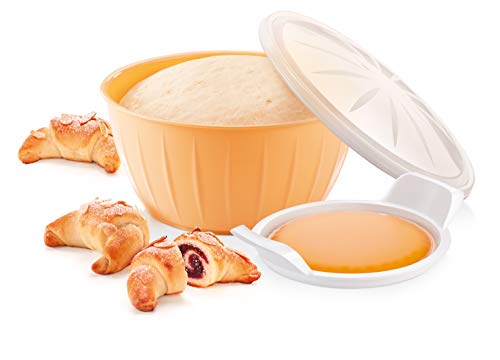 Tescoma Delicia Bol Fermentar Masa con Gel Calentador, Amarillo, 26,6 x 14,2 x 26,5 cm