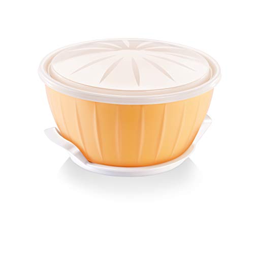 Tescoma Delicia Bol Fermentar Masa con Gel Calentador, Amarillo, 26,6 x 14,2 x 26,5 cm