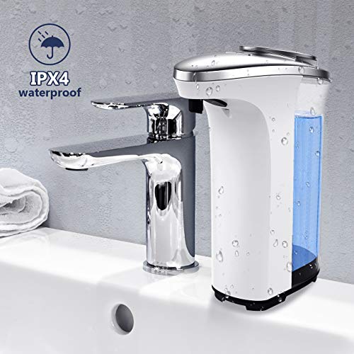 Tesoky Dispensador de Jabón Automático, Dispensador Gel Hidroalcoholico sin Contacto de 500 Ml con Sensor Infrarrojo, Dispensador Jabon Cocina, se Aplica al Baño, Cocina, Hotel