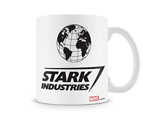 The Avengers Jarra Stark Industries Logo Oficial nuevo Blanco 11 fl oz Ceramic