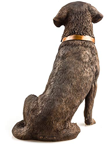 The Leonardo Collection - Figura decorativa de perro labrador de color marrón chocolate
