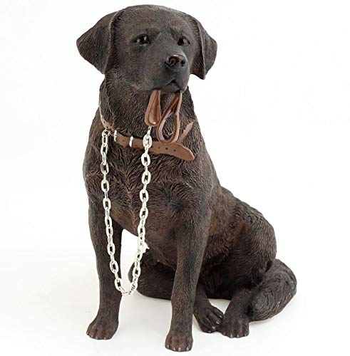 The Leonardo Collection - Figura decorativa de perro labrador de color marrón chocolate