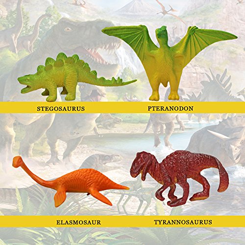 THE TWIDDLERS 90pcs Figura De Dinosaurio | Juego De Dinosaurios Educativo Realista | Jurásica En La Tina Juega a Las Figuras | Juguete para | Halloween Juguetes Regalos Piñata Fiesta para Niño