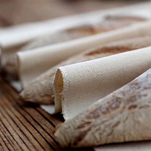 THETHO N/A Tela Panadero de Lino Natural Tela fermentada de 45x75cm Panadero Lino para Rápida Fermentación de la Masa