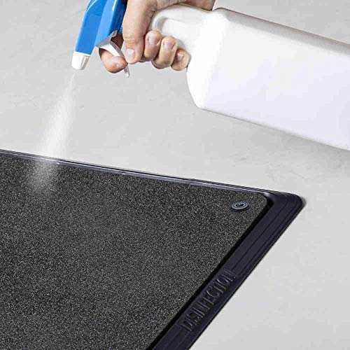TIENDA EURASIA® Alfombra - Felpudo Desinfectante para la Entrada. Medida: 40 x 80 cm. Incluye 1 Base de Goma Antideslizante, 1 Esponja de Desinfección, 1 Moqueta de Secado