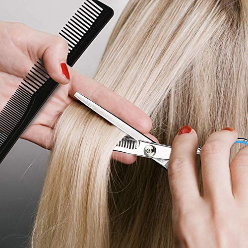 Tijeras Peluquería, Barbero Tijeras de Peluquería, Inicio Kit de Corte para El Cabello, Tijeras de Peluqueria de Acero Inoxidable Peluquería Salón Home Tijeras de Adelgazamiento Kit