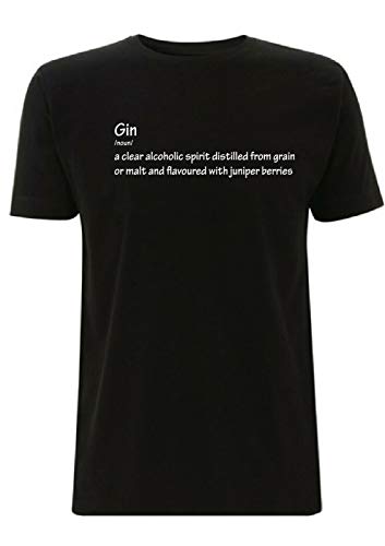 Time 4 Tee Gin Significado Camiseta para hombre Bebeder Pub Night Out Tonic Spirit Bar de cócteles Negro Negro ( XXL