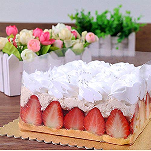 Tiras de Acetato Transparentes,Bake Transparente una Torta Alrededor del Borde de la Cinta de la Herida (8 cm*10 m),Una Herramienta para Hornear para el Borde Duro Transparente del Pastel.
