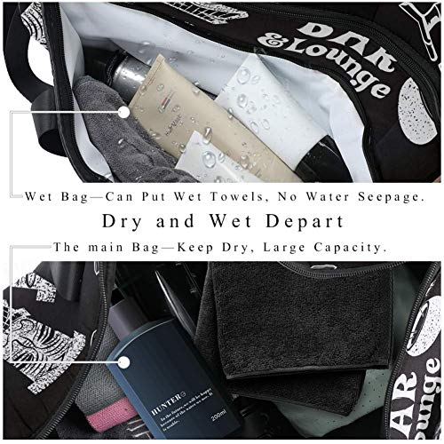TIZORAX Tiki Bar And Lounge Gym Duffle Bag Drum Tote Fitness Travel Bag Rooftop Rack Bag