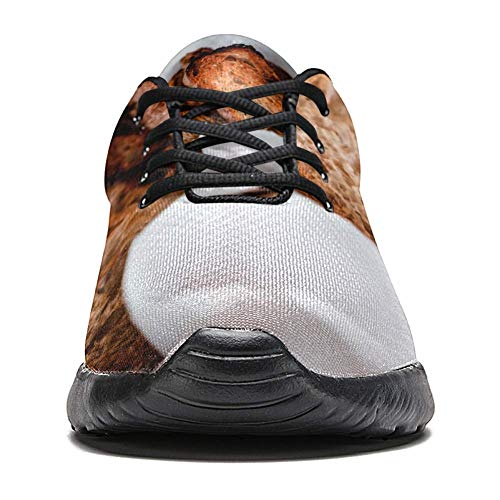 TIZORAX Zapatillas de correr para mujer con pan tostado a la parrilla, de malla transpirable para caminar, senderismo, tenis, color Multicolor, talla 38 EU