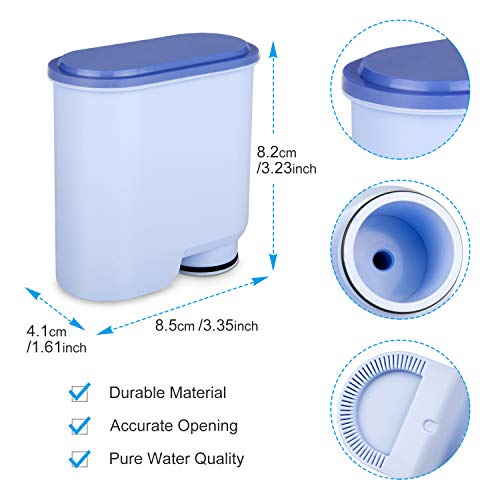 TKL - Filtro de agua para cafeteras Philips y Saeco, funciona con Philips Saeco cafetera, filtro AquaClean CA6903 4 filtros de agua.