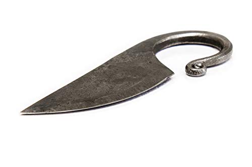 Toferner - Cuchillo de Acero Celta - Forjado a Mano y Aspecto Vintage - Hoja Puntiaguda Ultra Afilada - Elegante diseño Antiguo - Incluye Estuche de Cuero auténtico