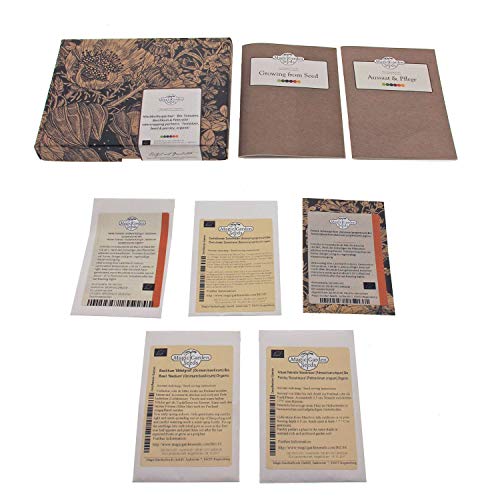Tomates, Albahaca y Perejil (Orgánico) - Set de regalo de semillas con 5 plantas ideales para la asociación de cultivos