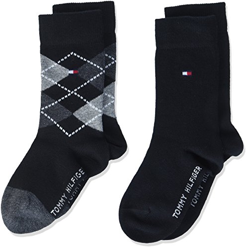 Tommy Hilfiger 334013001, Calcetines para Niños, Negro (Black 200), 27-30 (Tamaño del fabricante:027)