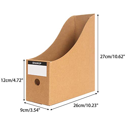 TONGXU 5PCS Caja de Almacenamiento de Escritorio de Papel de Oficina con Etiquetas Organizador de Papel Soporte de Documentos Almacenamiento de Archivos Periódicos Revistas en Casa 26x9x27cm