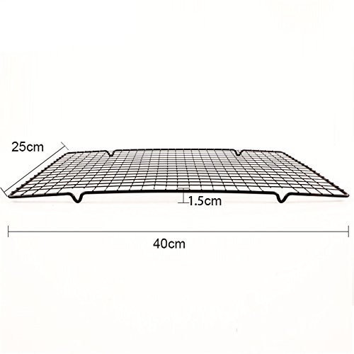 TOOGOO 1 Pieza de Estante de enfriamiento Antiadherente de Acero Carbono Rejilla de enfriamiento Bandeja de Hornear para Bizcocho Galleta Pie Pan Tarta
