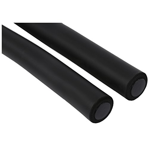 TOOGOO 2 piezas de Tubo de bicicleta bicicleta de montana Esponja Espuma Manillar de goma Cubierta de apretones + tapon Negro