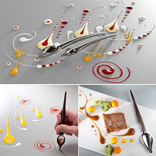 TOOGOO DIY Cuchara de Chocolate de Acero Inoxidable Lapiz Cucharas Decoracion de Pasteles Para Hornear Pasteleria Herramientas Accesorios pequenos