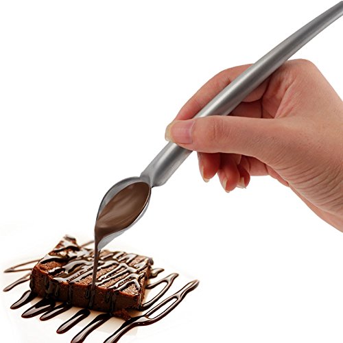 TOOGOO DIY Cuchara de Chocolate de Acero Inoxidable Lapiz Cucharas Decoracion de Pasteles Para Hornear Pasteleria Herramientas Accesorios pequenos