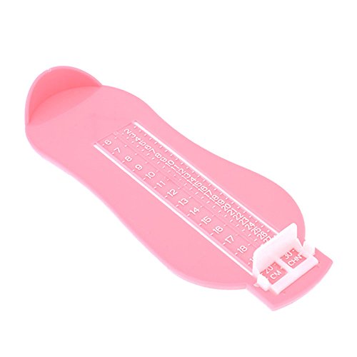 TOOGOO Nino Medidor de Medida de Calzado para Ninos Medidor de Tamano Regla Herramienta Toddler Zapatos Infantiles Bebe Nino Accesorios de Calzado Calibre pie medida rosa