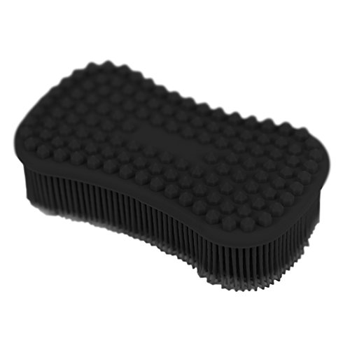TOPHOME Esponjas de Silicona, Lavador de Platos de Silicona Antibacterial de Grado Alimenticio, Limpiadoras De Vegetales Y Frutas, Limpiadoras De Cocina para, Negro