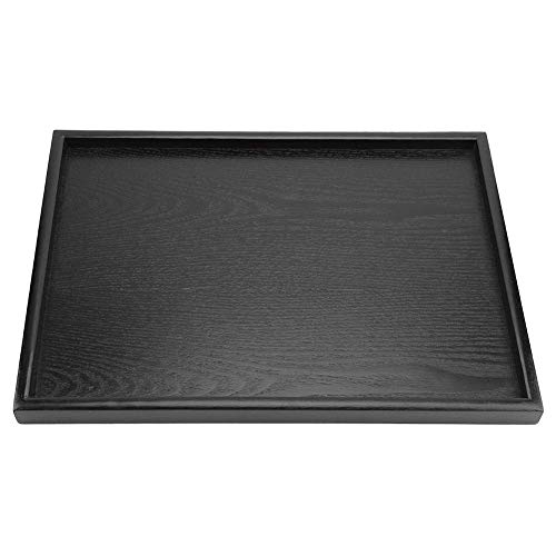 TOPINCN Bandeja de Servir de Madera Maciza Forma Rectangular Té Café Bebidas Plato Snack Comida Comidas Desayuno Restaurante Bandeja Comedor Vajilla(36 * 27)
