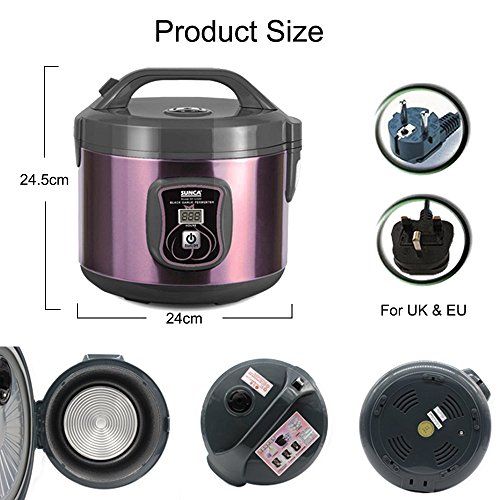 TOPQSC Negro Fermentador de Ajo Eléctrico Negro Máquina de Fermento de Ajo DIY Hogar Automático Olla de Jardín (3L)