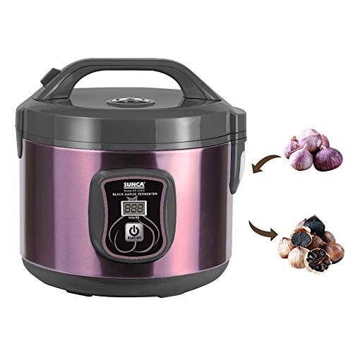 TOPQSC Negro Fermentador de Ajo Eléctrico Negro Máquina de Fermento de Ajo DIY Hogar Automático Olla de Jardín (3L)